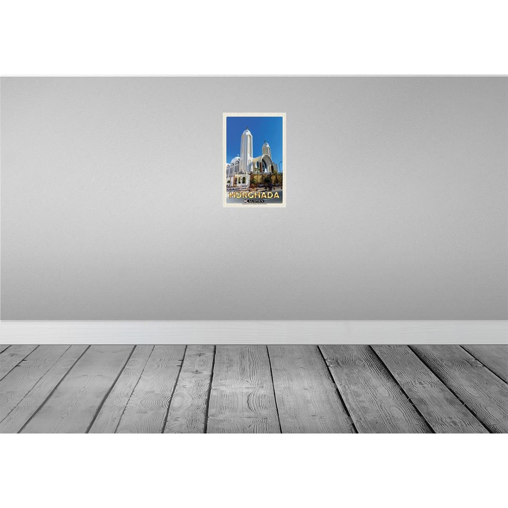 [LA-135543-H] Holzschild 30x20 cm Hurghada Ägypten Koptische Kirche Bildmotiv Reisemotiv Abenteuer Reisen Bild 2