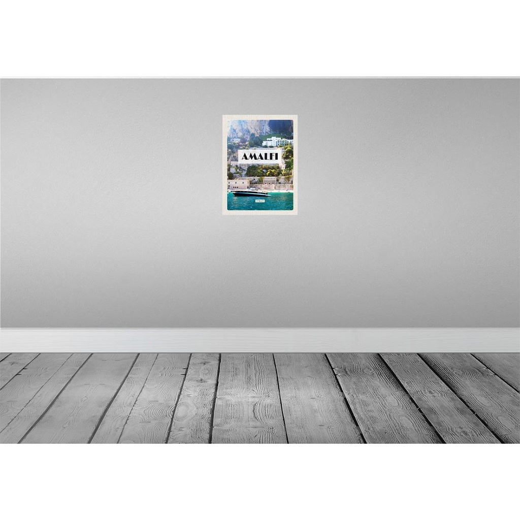 [LA-136092-H] Holzschild 40x30 cm Amalfi ItalyTouristik Bildmotiv Reisemotiv Europa Bild 2