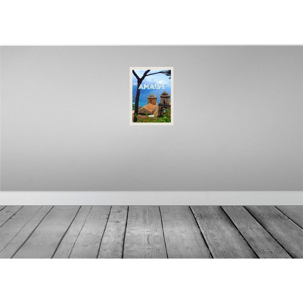 [LA-136093-H] Holzschild 40x30 cm Amalfi ItalyTouristik Bildmotiv Reisemotiv Europa Bild 2