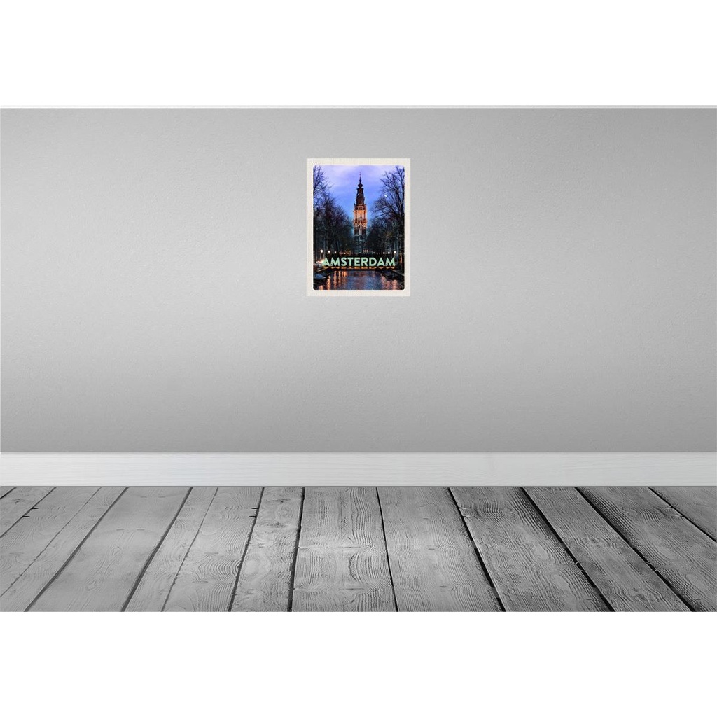 [LA-136103] Blechschild 40x30 cm AmsterdamMunt Tower Bildmotiv Reisemotiv Abenteuer Reisen Straße Stadt Urlaub Bild 2
