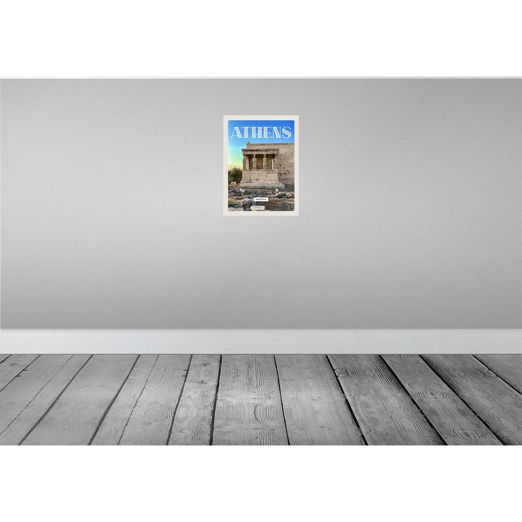 [LA-136109] Blechschild 40x30 cm Athens Greece Akropolis Bildmotiv Reisemotiv Abenteuer Reisen Straße Stadt Urlaub Bild 2