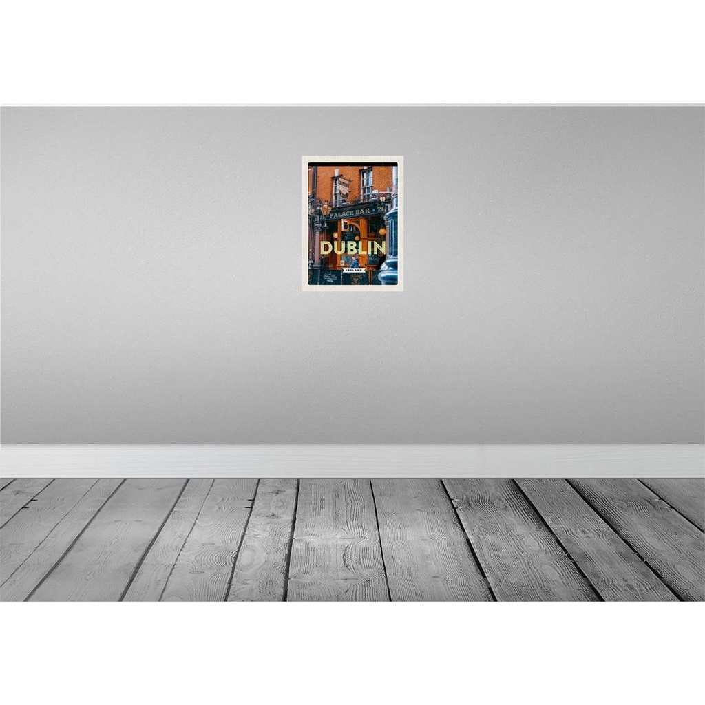 [LA-136138-H] Holzschild 40x30 cm Dublin Ireland Palace Bar Bildmotiv Reisemotiv Straße Stadt Bild 2