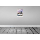 [LA-136143-H] Holzschild 40x30 cm Edinburgh Scotland Uhrturm Bildmotiv Reisemotiv Straße Stadt Bild 2
