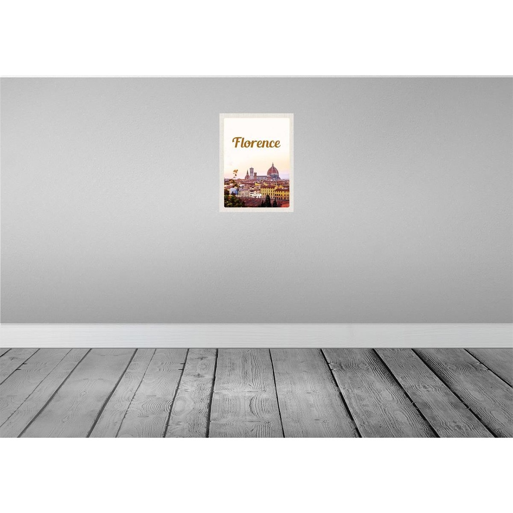 [LA-136151-H] Holzschild 40x30 cm Florence Italy ItalienToscana Bildmotiv Reisemotiv Straße Stadt Bild 2