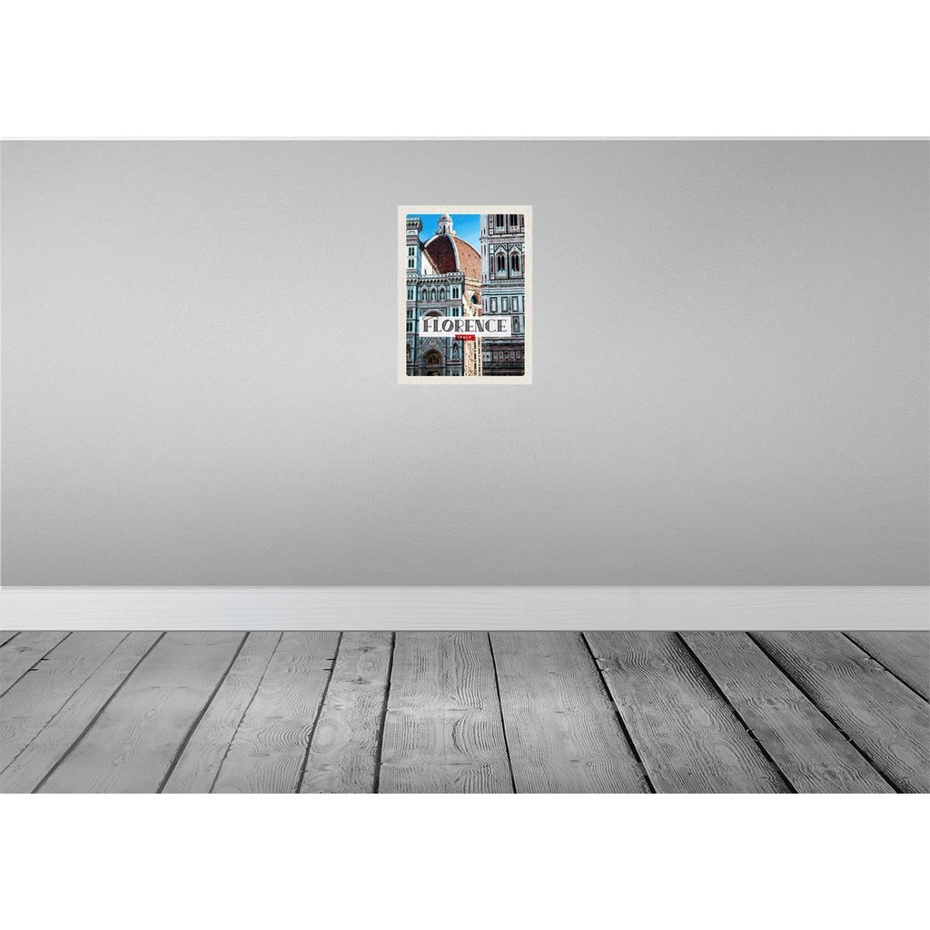 [LA-136155] Blechschild 40x30 cm Florence ItalyAltstadt Bildmotiv Reisemotiv Abenteuer Reisen Straße Stadt Urlaub Bild 2