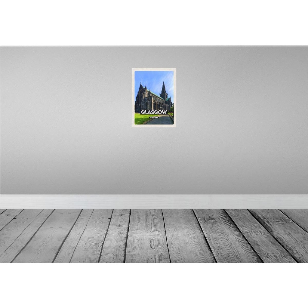 [LA-136157] Blechschild 40x30 cm Glasgow Scotland Schloss Bildmotiv Reisemotiv Abenteuer Reisen Europa Urlaub Bild 2