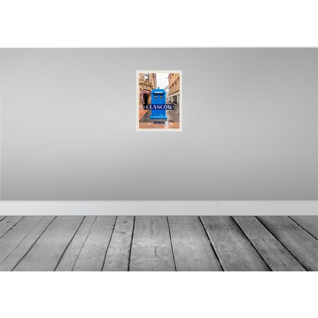 [LA-136158] Blechschild 40x30 cm Glasgow Scotland Hafenstadt Police Bildmotiv Reisemotiv Abenteuer Reisen Europa Urlaub Bild 2
