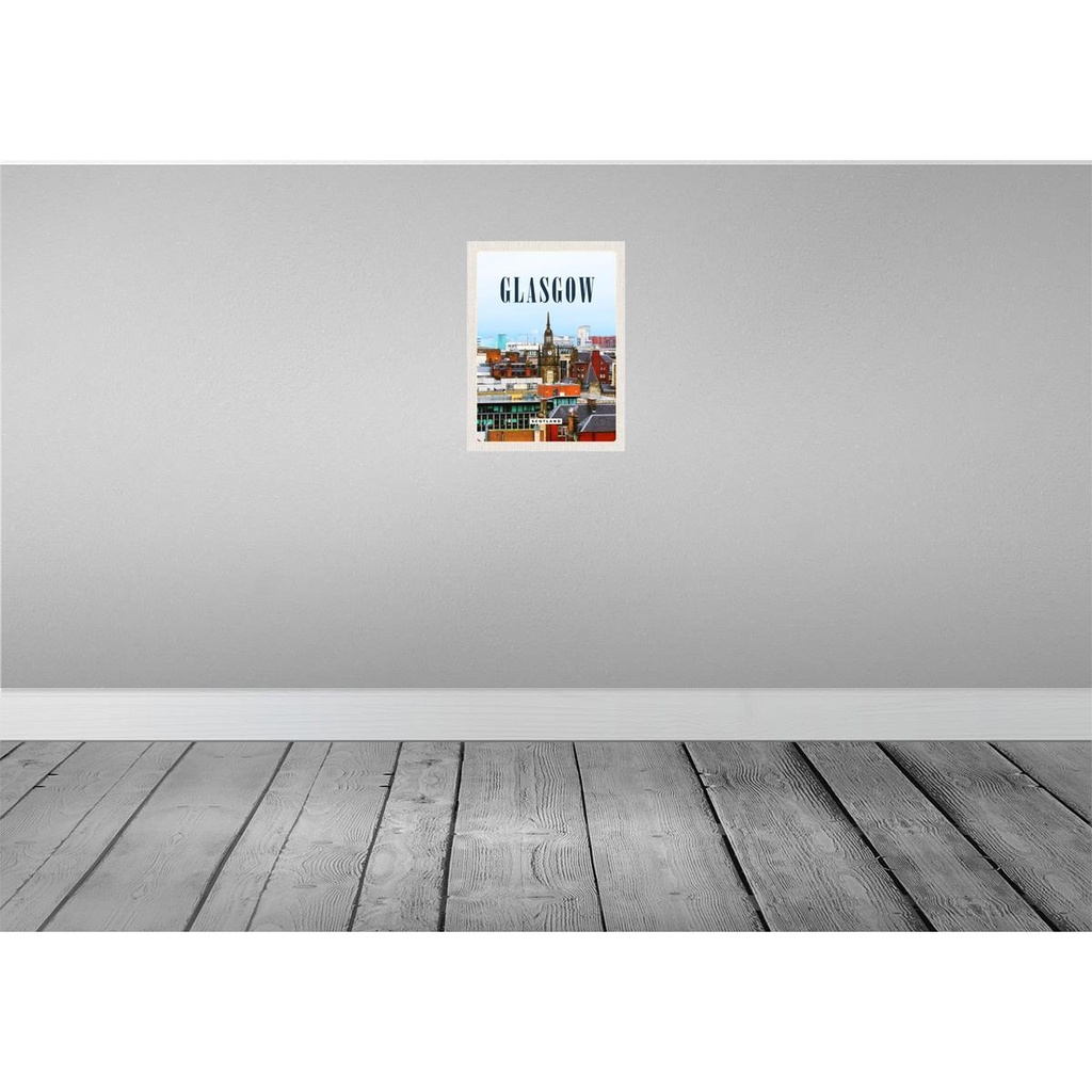 [LA-136160] Blechschild 40x30 cm Glasgow Scotland Altstadt Bildmotiv Reisemotiv Abenteuer Reisen Straße Stadt Urlaub Bild 2