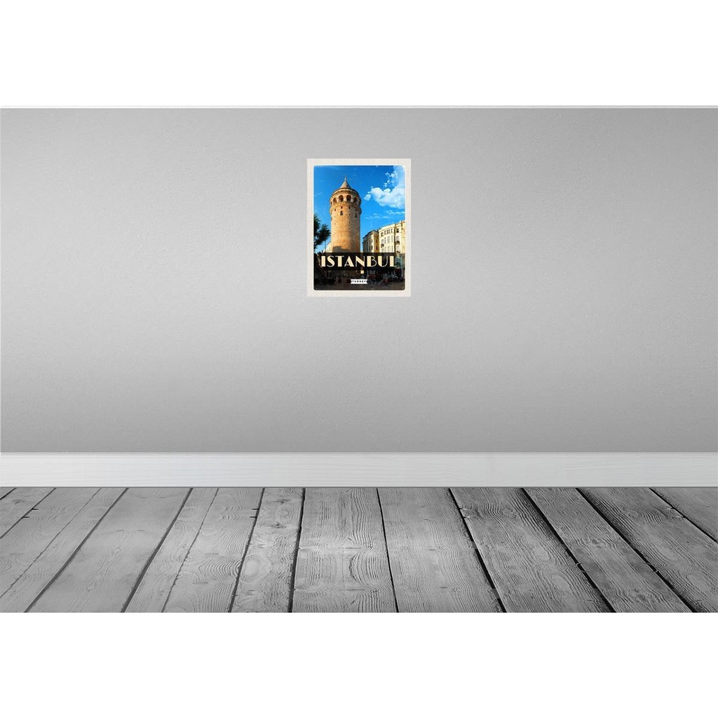 [LA-136173] Blechschild 40x30 cm Retro Istanbul Urlaub Turkey Altstadt Bildmotiv Reisemotiv Abenteuer Reisen Straße Stadt Bild 2