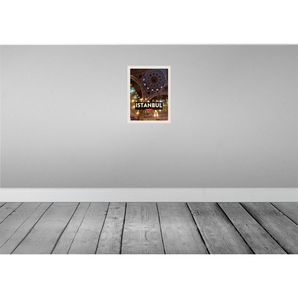 [LA-136174] Blechschild 40x30 cm Retro Istanbul Urlaub Turkey Moschee Bildmotiv Reisemotiv Abenteuer Reisen Straße Stadt Bild 2