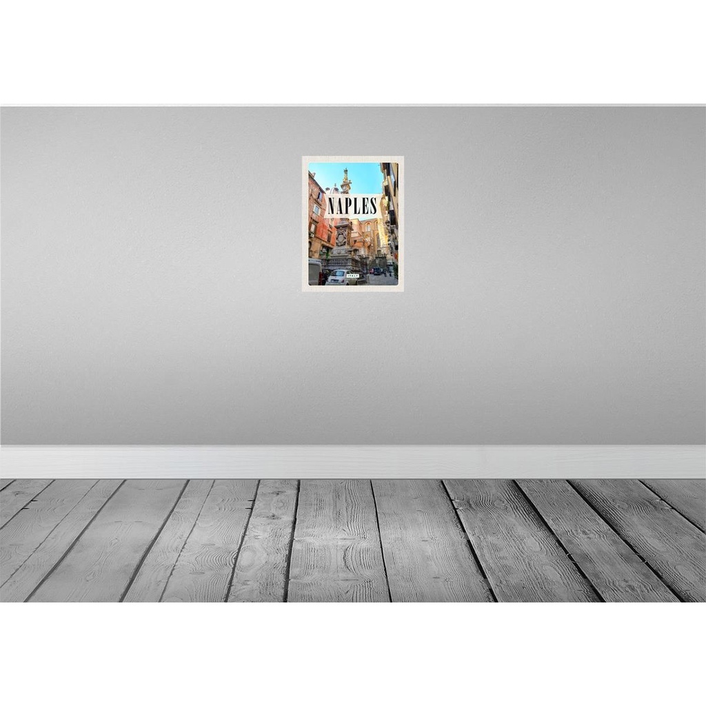 [LA-136183] Blechschild 40x30 cm Naples Italy Urlaub Häuser Architektur Neapel Italien Bildmotiv Reisemotiv Abenteuer Reisen Europa Bild 2