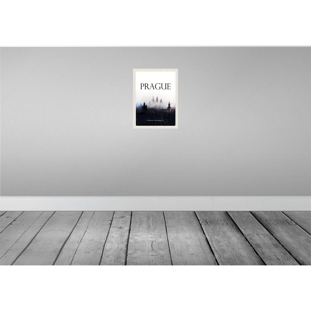[LA-136198] Blechschild 40x30 cm Retro Prague Urlaub Nebel Poster Bildmotiv Reisemotiv Abenteuer Reisen Straße Stadt Bild 2