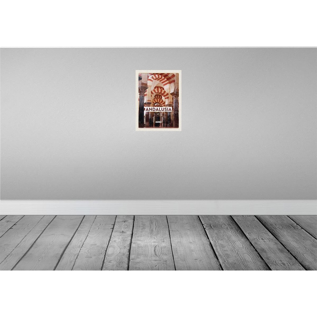 [LA-136208-H] Holzschild 40x30 cm Retro Andalusia Spain Spanien Bildmotiv Reisemotiv Straße Stadt Bild 2