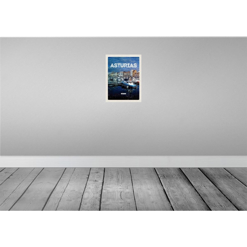 [LA-136211] Blechschild 40x30 cm Retro Asturias Urlaub Spyin Spanien Jachten Bildmotiv Reisemotiv Abenteuer Reisen Europa Bild 2