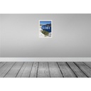 [LA-136224-H] Holzschild 40x30 cm Retro calanque France Meer Berge Natur Bildmotiv Reisemotiv Europa Bild 2