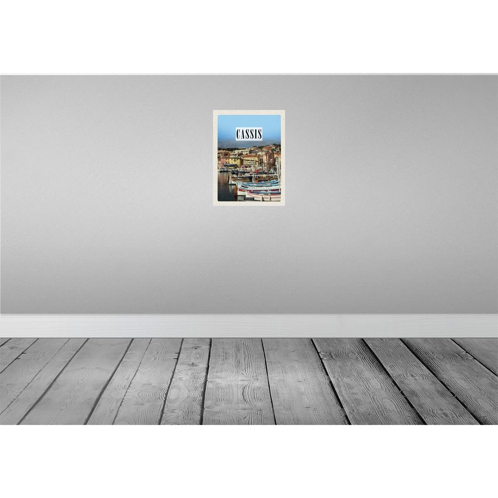 [LA-136228] Blechschild 40x30 cm Cassis France Altstadt Meer Bildmotiv Reisemotiv Abenteuer Reisen Europa Urlaub Bild 2