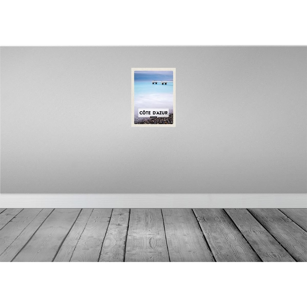 [LA-136236-H] Holzschild 40x30 cm cote d'azur France Meer Bildmotiv Reisemotiv Europa Bild 2