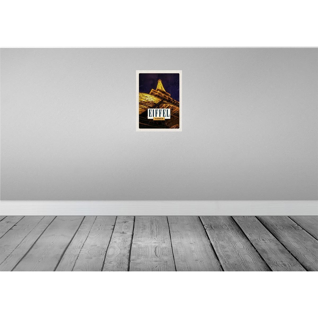 [LA-136239-H] Holzschild 40x30 cm Retro Eiffel Tower Eiffelturm Paris Bildmotiv Reisemotiv Europa Bild 2