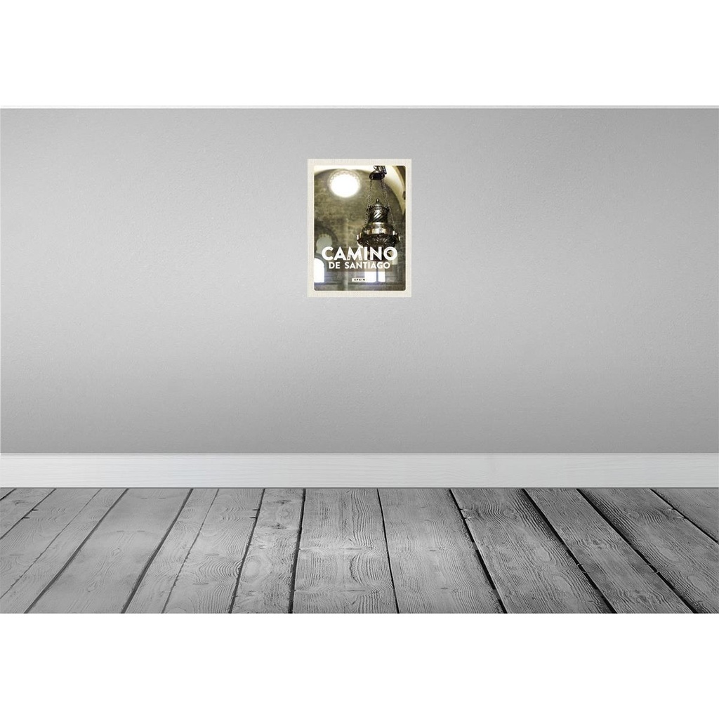 [LA-136251-H] Holzschild 40x30 cm Camino de Santiago spain Spainien Bildmotiv Reisemotiv Europa Bild 2