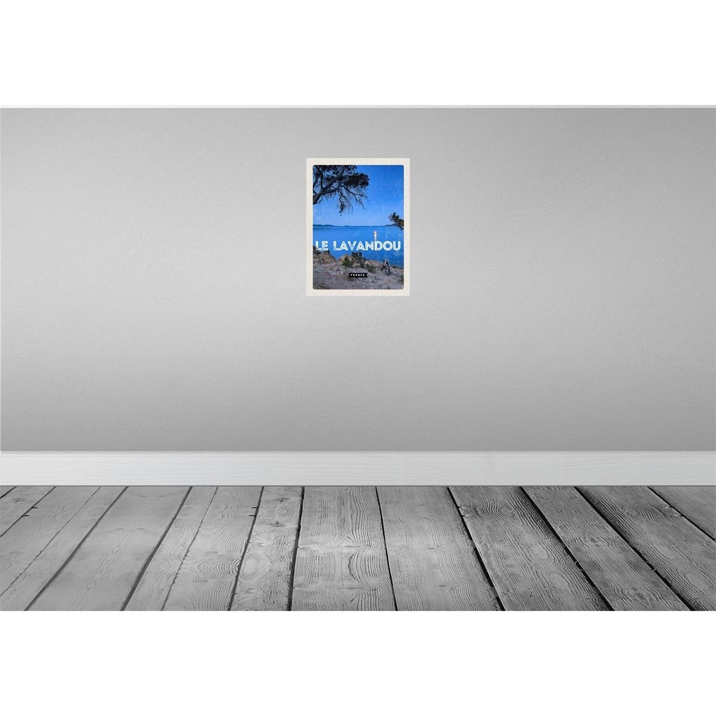 [LA-136253-H] Holzschild 40x30 cm Retro Le Lavandou France Bildmotiv Reisemotiv Europa Bild 2