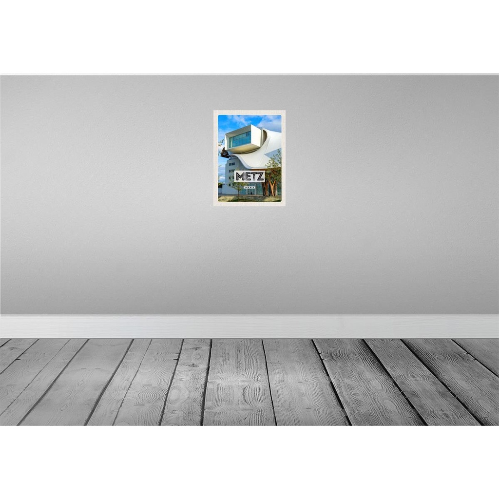 [LA-136262] Blechschild 40x30 cm Retro Metz Urlaub France Frankreich Tourismus Bildmotiv Reisemotiv Abenteuer Reisen Europa Bild 2
