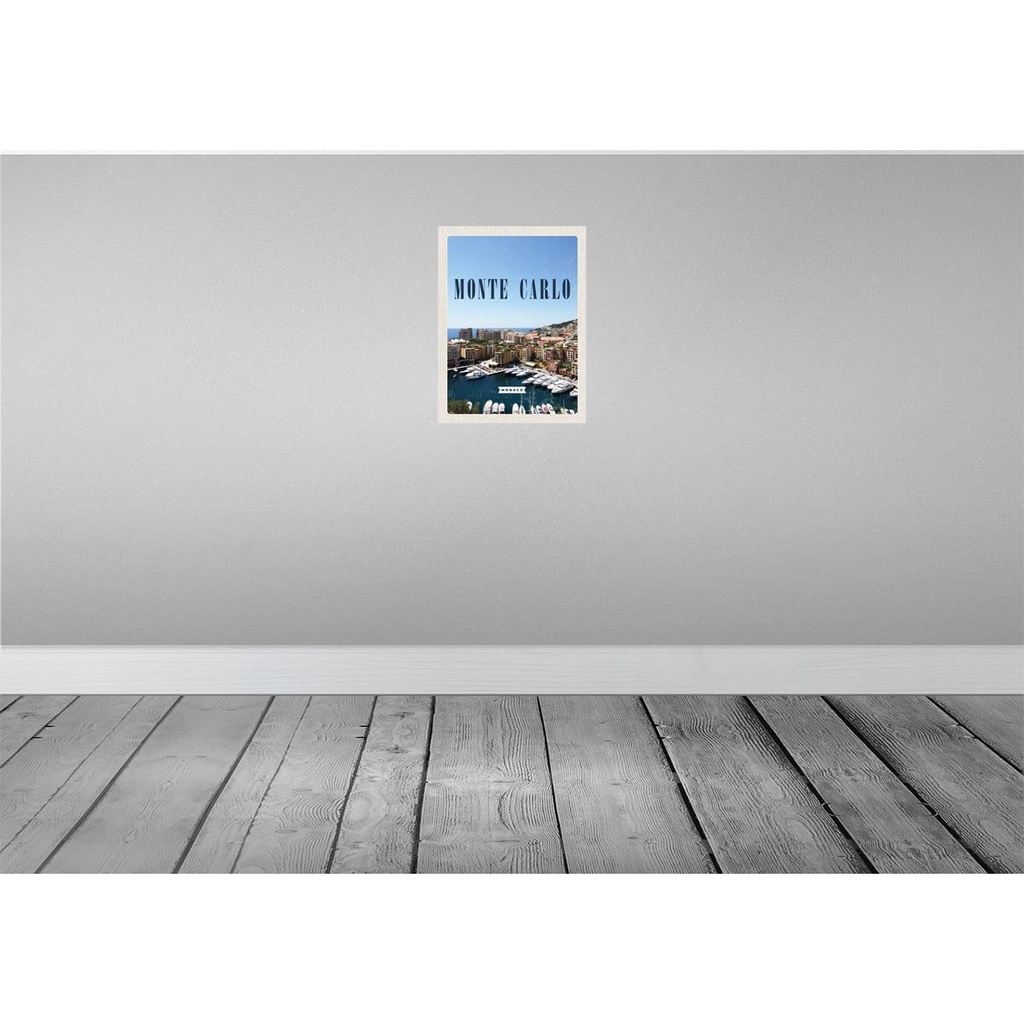 [LA-136264] Blechschild 40x30 cm Monte Carlo Monaco Meer Bildmotiv Reisemotiv Abenteuer Reisen Europa Urlaub Bild 2