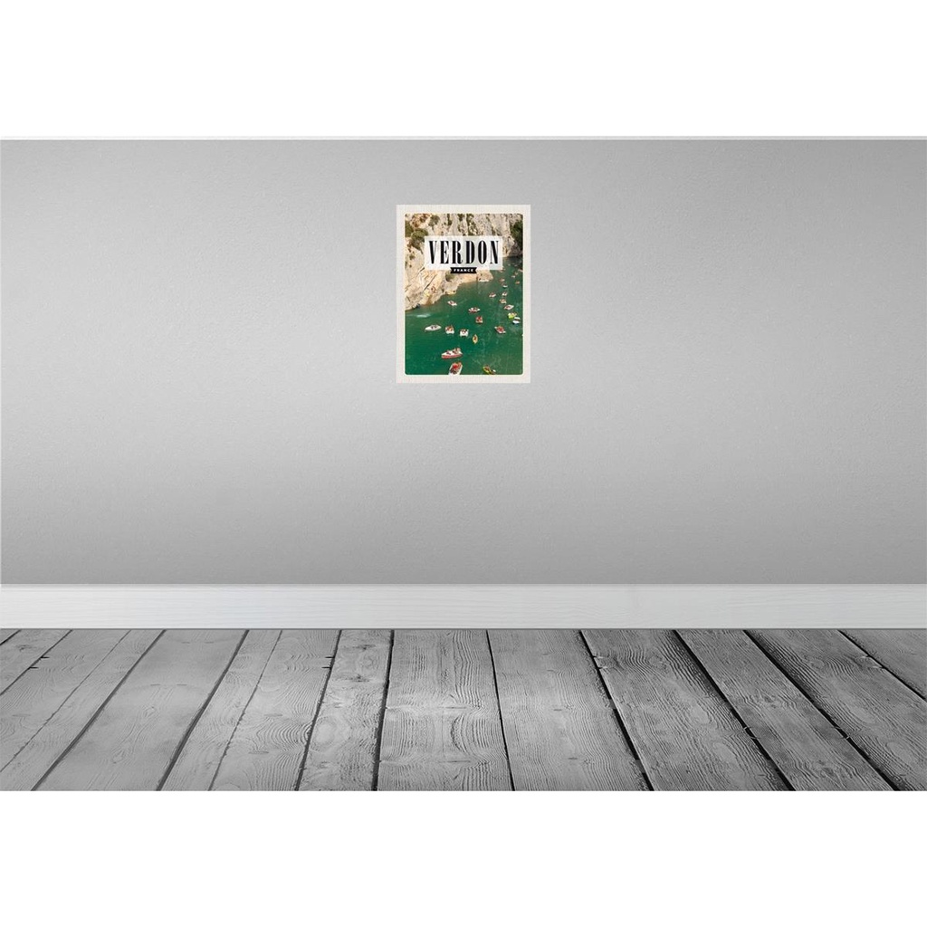 [LA-136291] Blechschild 40x30 cm Verdon France Verdonschlucht Meer Bildmotiv Reisemotiv Abenteuer Reisen Europa Urlaub Bild 2