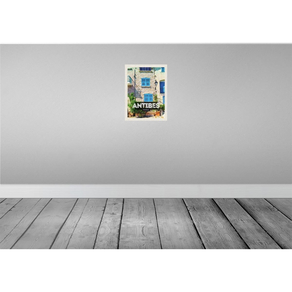 [LA-136299] Blechschild 40x30 cm Antibes France Altstadt Bildmotiv Reisemotiv Abenteuer Reisen Straße Stadt Urlaub Bild 2