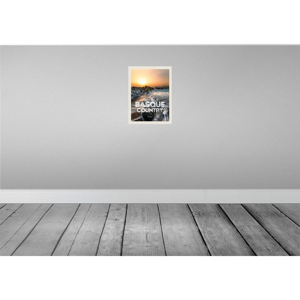 [LA-136303] Blechschild 40x30 cm Basque Country Spain Baskenland Bildmotiv Reisemotiv Abenteuer Reisen Urlaub Bild 2