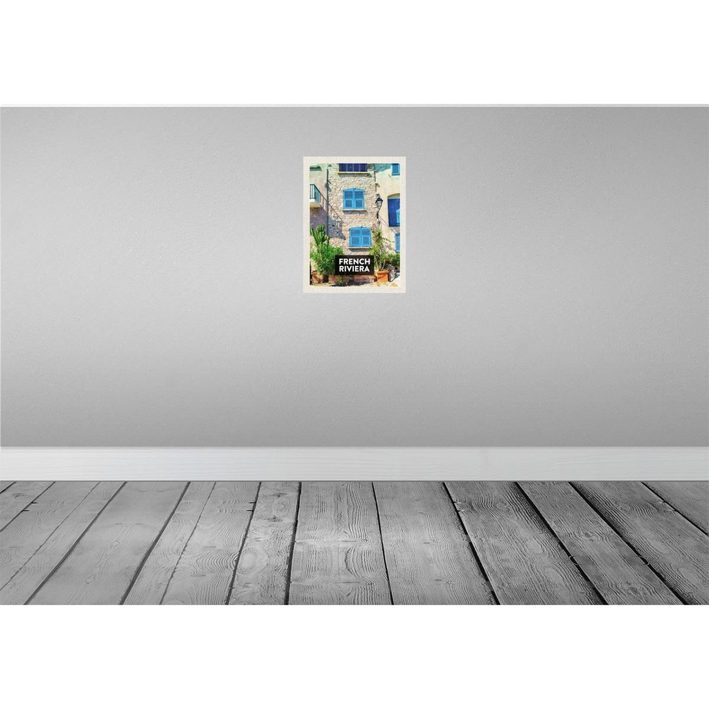 [LA-136320-H] Holzschild 40x30 cm French RivieraTourismus Bildmotiv Reisemotiv Straße Stadt Bild 2