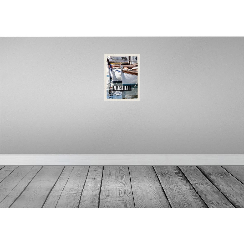 [LA-136335] Blechschild 40x30 cm Marseille France Urlaub Meer Bildmotiv Reisemotiv Abenteuer Reisen Straße Stadt Bild 2