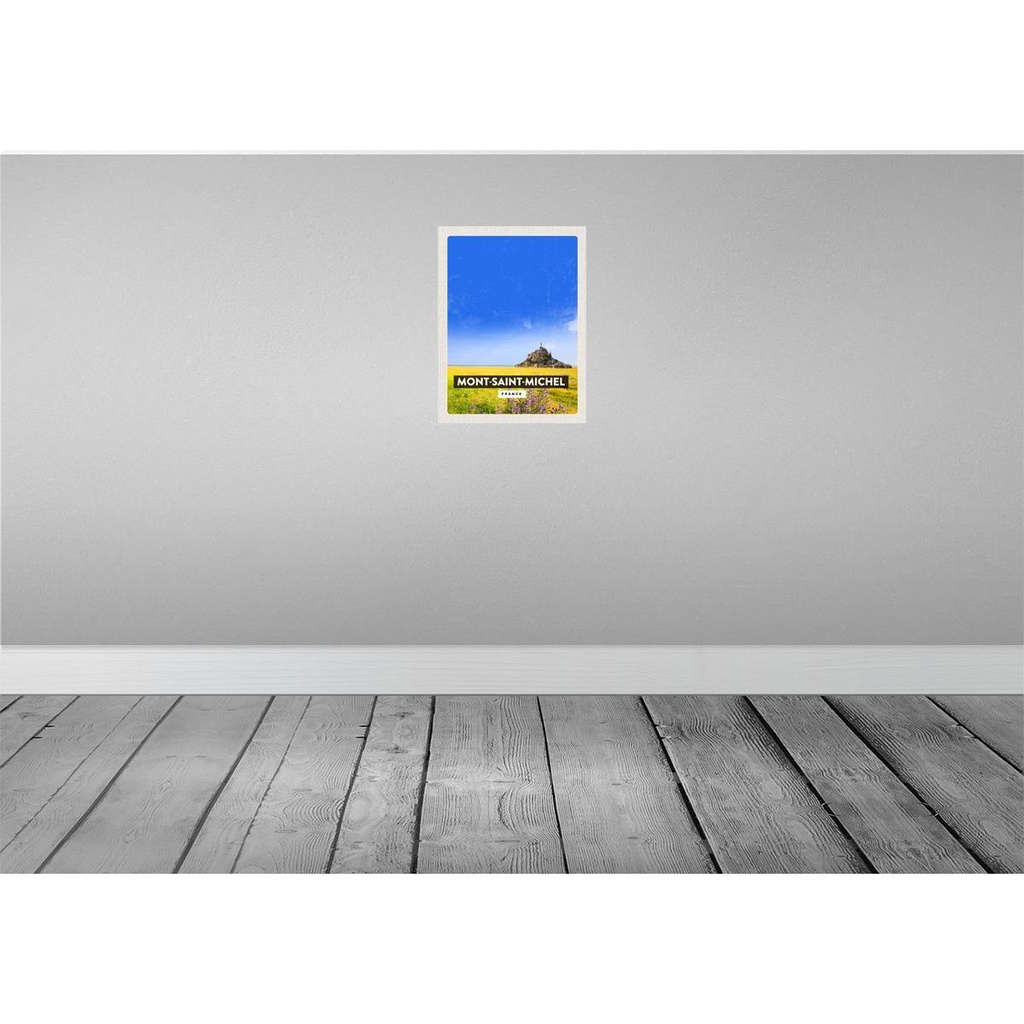 [LA-136338] Blechschild 40x30 cm Mont-Saint-Michel France Kathedrale Bildmotiv Reisemotiv Abenteuer Reisen Europa Urlaub Bild 2