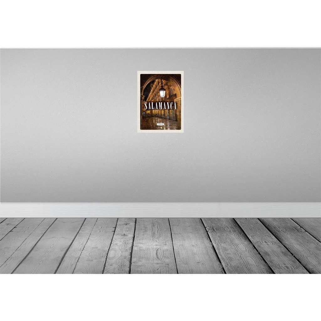 [LA-136352] Blechschild 40x30 cm Salamanca Spain Häuser Architektur Retro Bildmotiv Reisemotiv Abenteuer Reisen Europa Urlaub Bild 2
