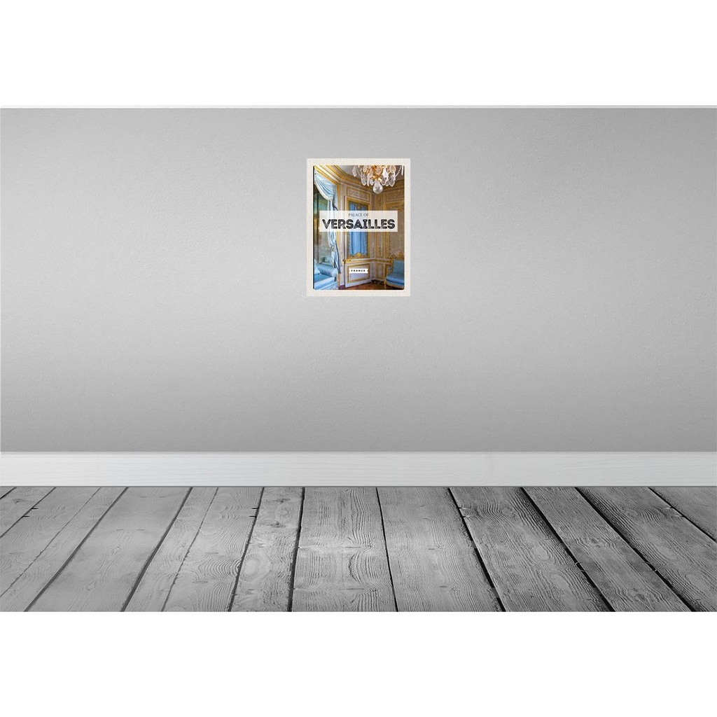 [LA-136363-H] Holzschild 40x30 cm Palace of Versailles France Bildmotiv Reisemotiv Straße Stadt Bild 2
