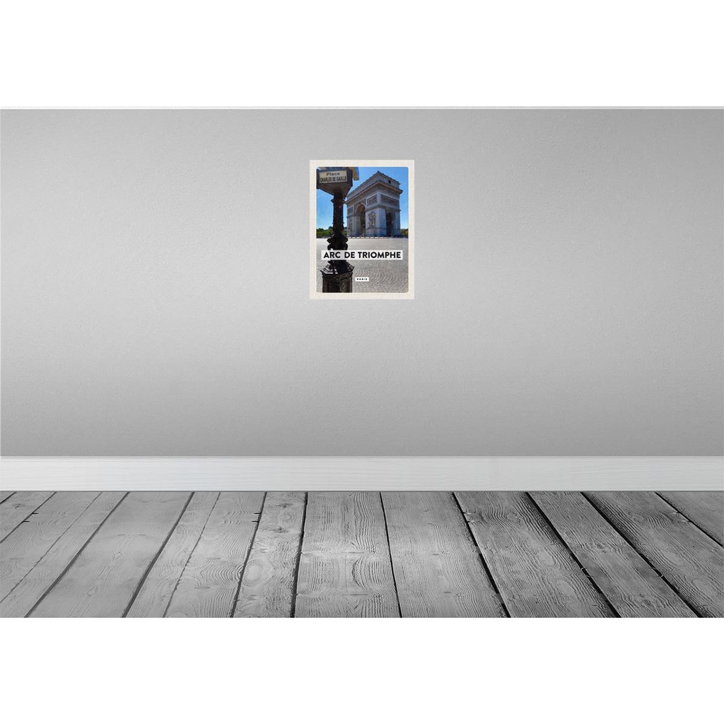 [LA-136367] Blechschild 40x30 cm Arc de Urlaub Triomphe Paris Bildmotiv Reisemotiv Abenteuer Reisen Straße Stadt Bild 2