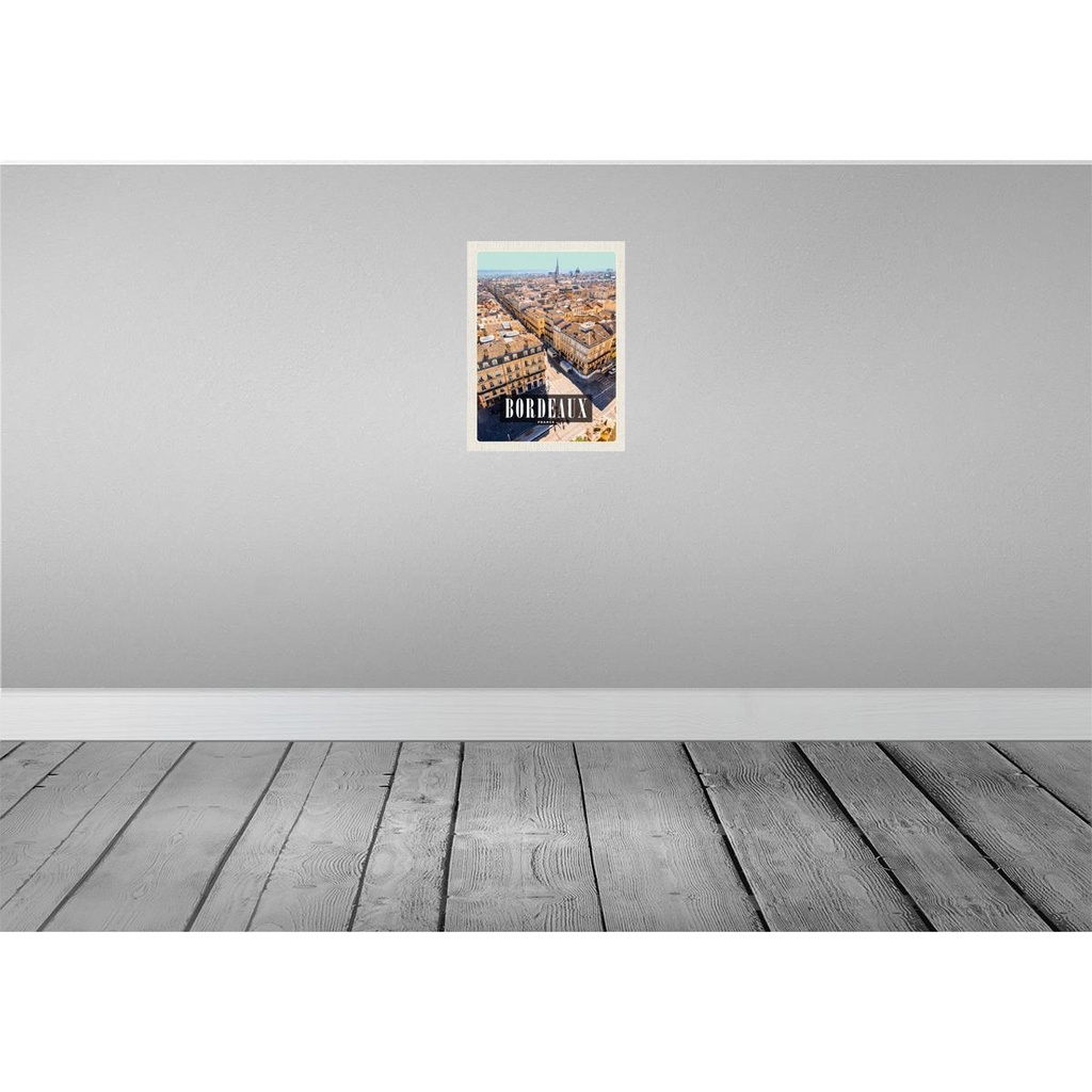 [LA-136370] Blechschild 40x30 cm Bordeaux France Panorma Bildmotiv Reisemotiv Abenteuer Reisen Urlaub Spruch Zitat Bild 2