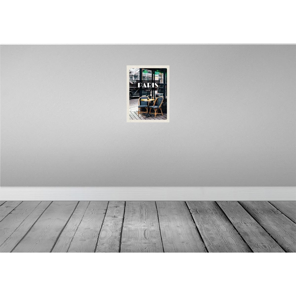 [LA-136372] Blechschild 40x30 cm Paris Cafe RetroPoster Bildmotiv Reisemotiv Abenteuer Reisen Straße Stadt Urlaub Bild 2