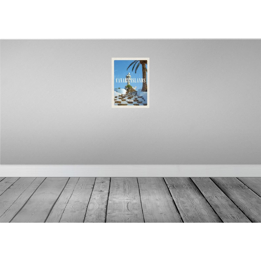 [LA-136373] Blechschild 40x30 cm Canary Islands SpainPalmen Bildmotiv Reisemotiv Abenteuer Reisen Straße Stadt Urlaub Bild 2