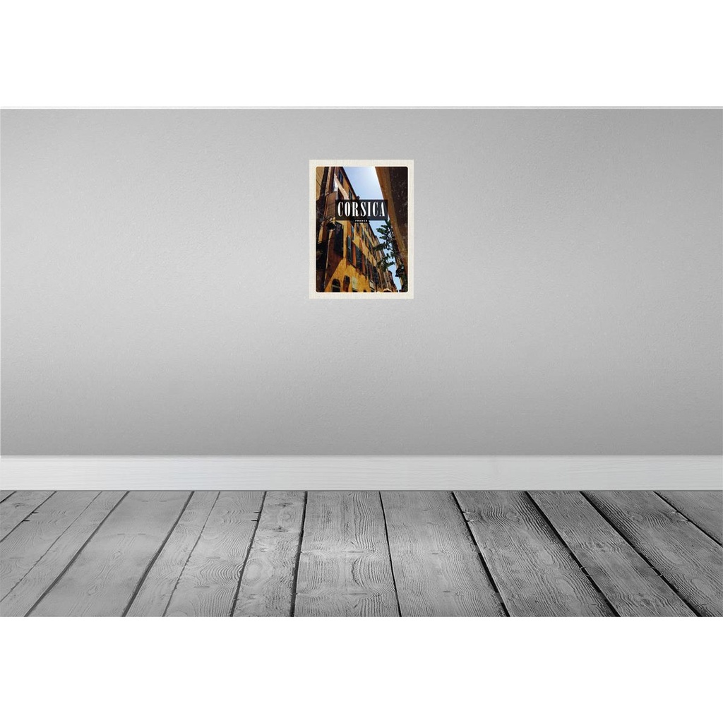 [LA-136377] Blechschild 40x30 cm Corsica France Retro Altstadt Bildmotiv Reisemotiv Abenteuer Reisen Urlaub Bild 2