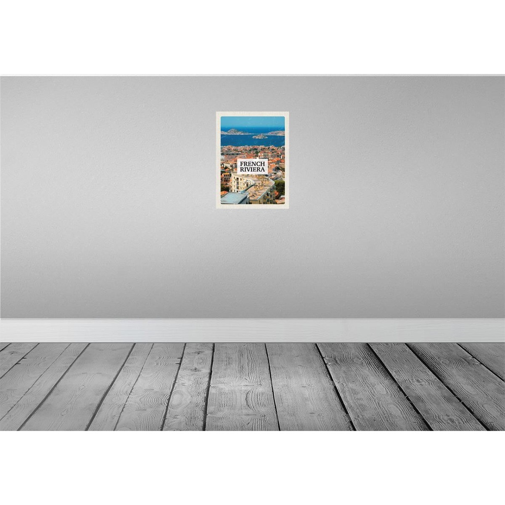 [LA-136382] Blechschild 40x30 cm French Riviera Meer Panorama Bildmotiv Reisemotiv Abenteuer Reisen Europa Urlaub Bild 2