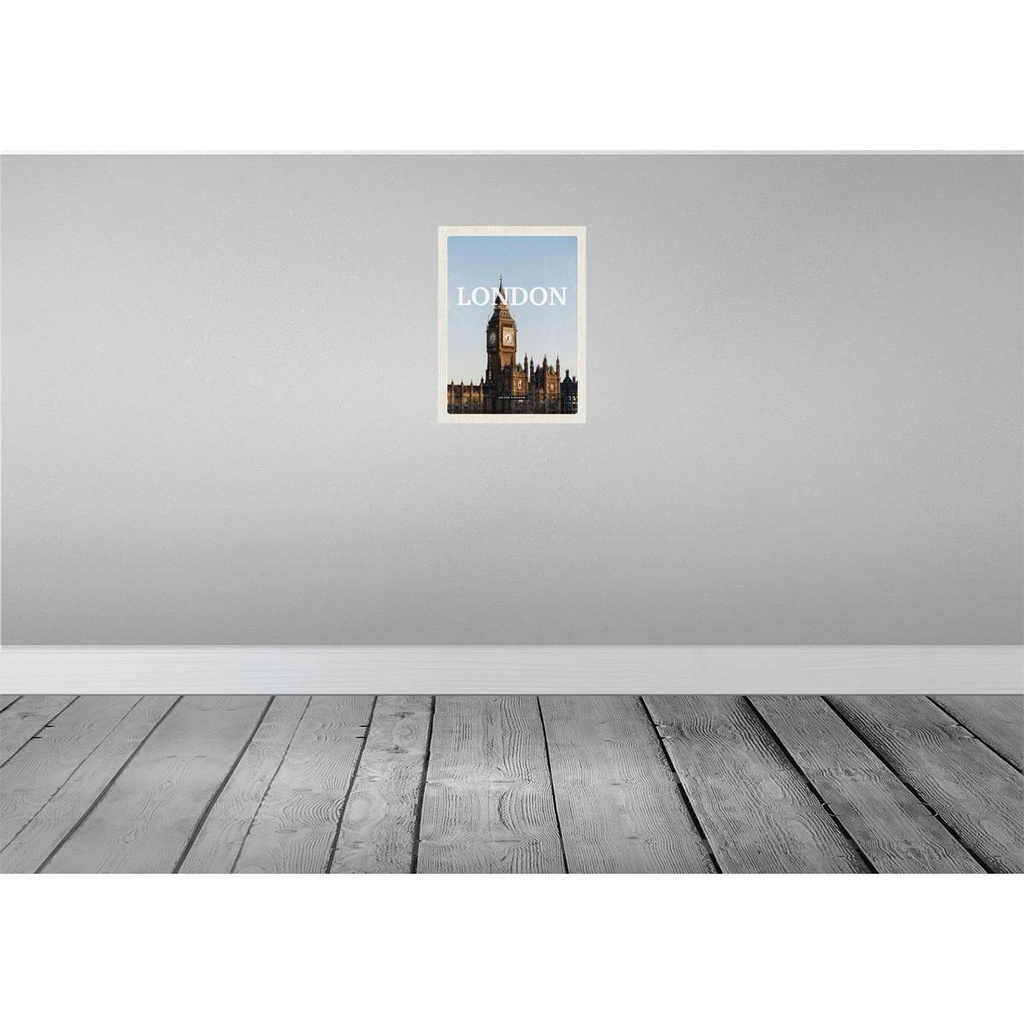 [LA-136385-H] Holzschild 40x30 cm London UK Big Ben glocke Bildmotiv Reisemotiv England Bild 2