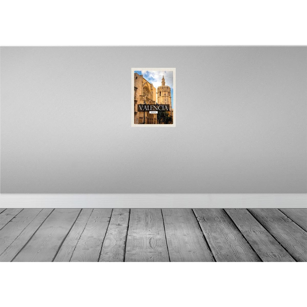 [LA-136404-H] Holzschild 40x30 cm Valencia Spain Architektur Tourismus Bildmotiv Reisemotiv Europa Bild 2
