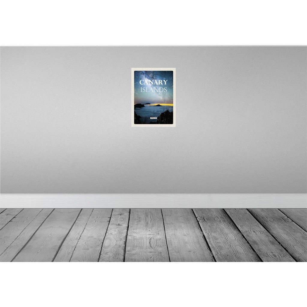 [LA-136414] Blechschild 40x30 cm Canary islands Spain Nacht Sterne Bildmotiv Reisemotiv Abenteuer Reisen Urlaub Bild 2