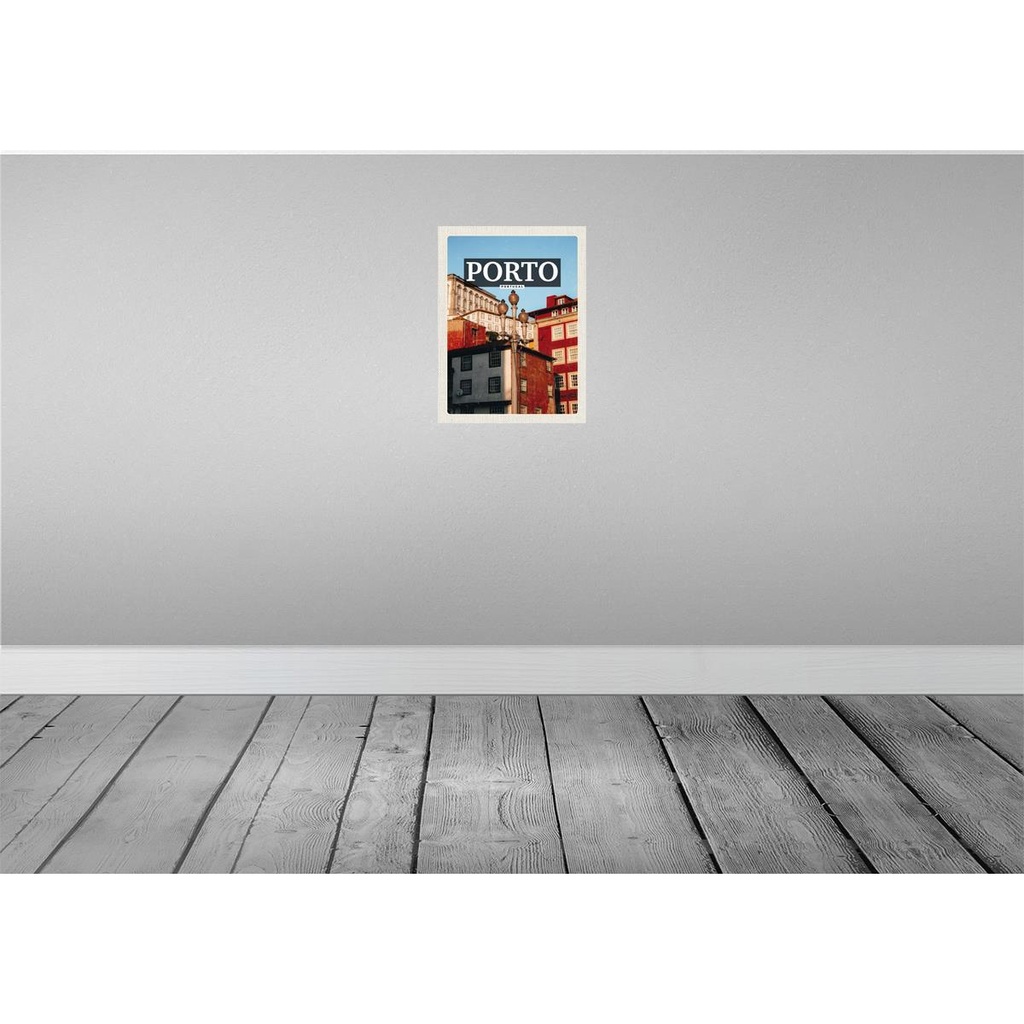 [LA-136435] Blechschild 40x30 cm Porto Portugal Altstadt Tourismus Bildmotiv Reisemotiv Abenteuer Reisen Europa Urlaub Bild 2