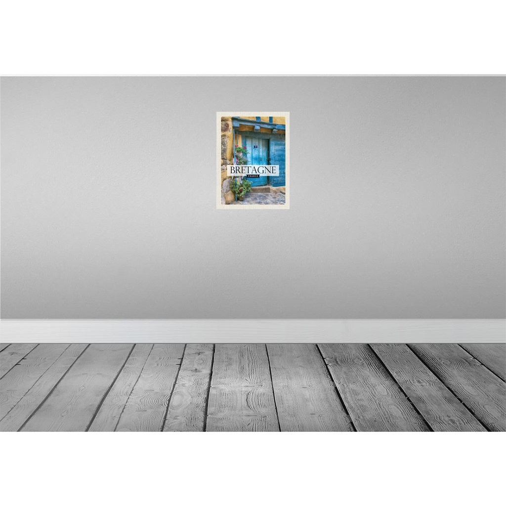 [LA-136446] Blechschild 40x30 cm Bretagne France Urlaub Holztür 7 Bildmotiv Reisemotiv Abenteuer Reisen Straße Stadt Bild 2