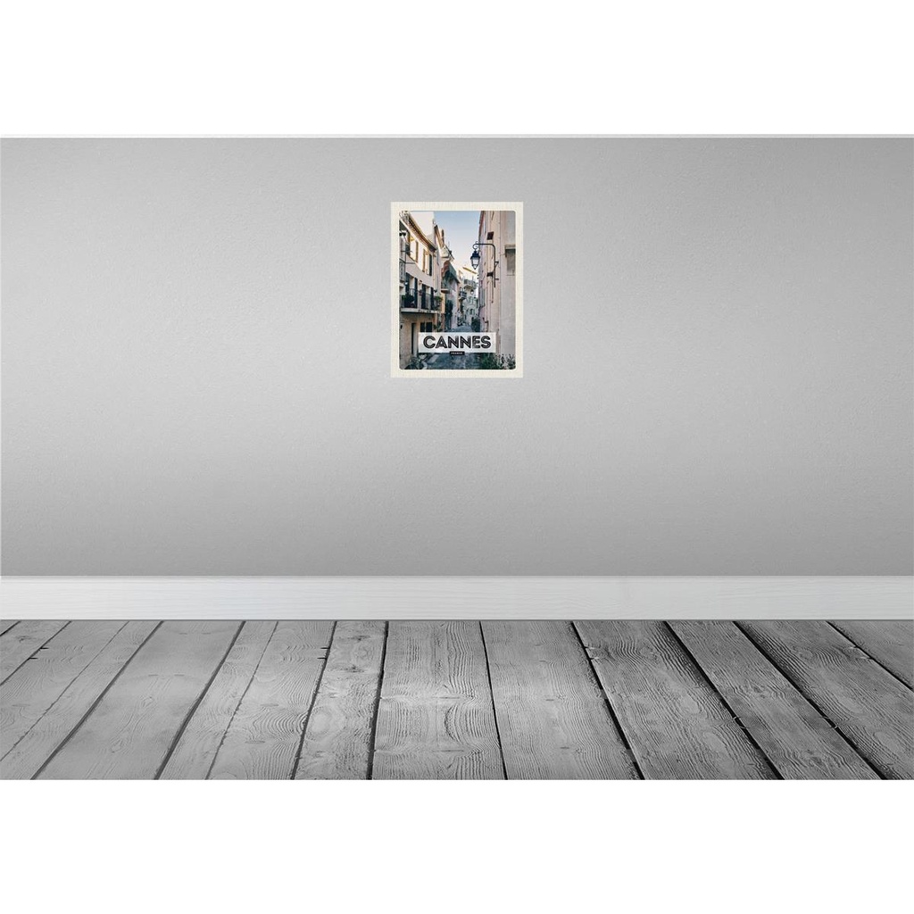 [LA-136448] Blechschild 40x30 cm Cannes France Häuser Architektur Straße Bildmotiv Reisemotiv Abenteuer Reisen Europa Urlaub Bild 2