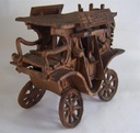 [160419394] Figur Skulptur Pferdekutsche Pferdefuhrwerk Keramik Handarbeit Deko Vintage/Retro/NostalgieStil Bild 2