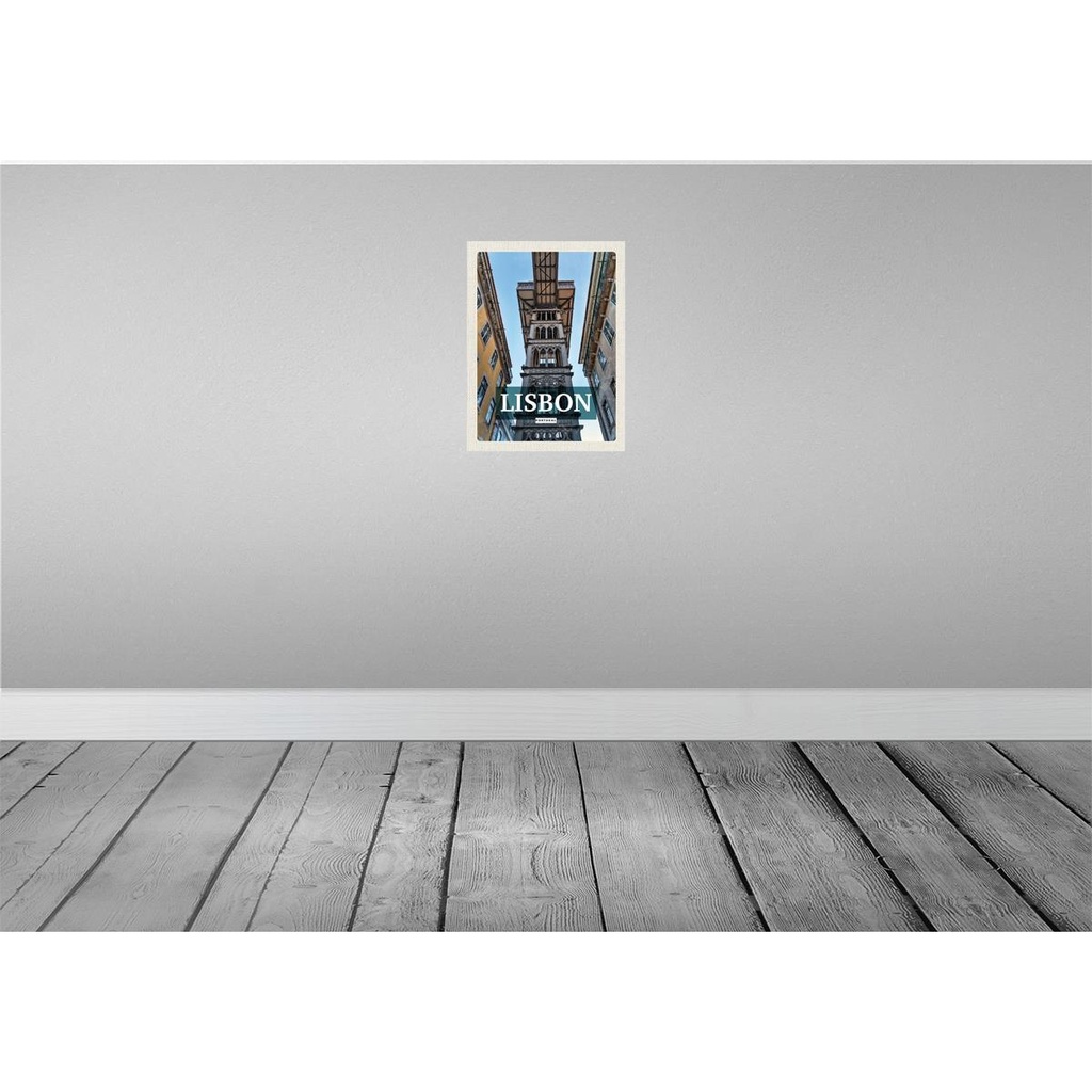 [LA-136476] Blechschild 40x30 cm Lisbon Portugal Retro Tourismus Bildmotiv Reisemotiv Abenteuer Reisen Europa Urlaub Bild 2