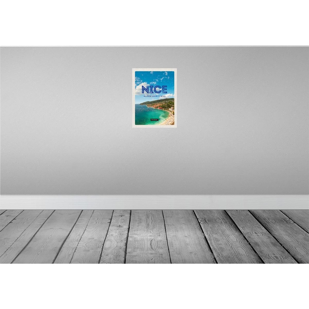 [LA-136481] Blechschild 40x30 cm Nice Alpes-Maritimes Panorama Bild Bildmotiv Reisemotiv Abenteuer Reisen Europa Urlaub Bild 2
