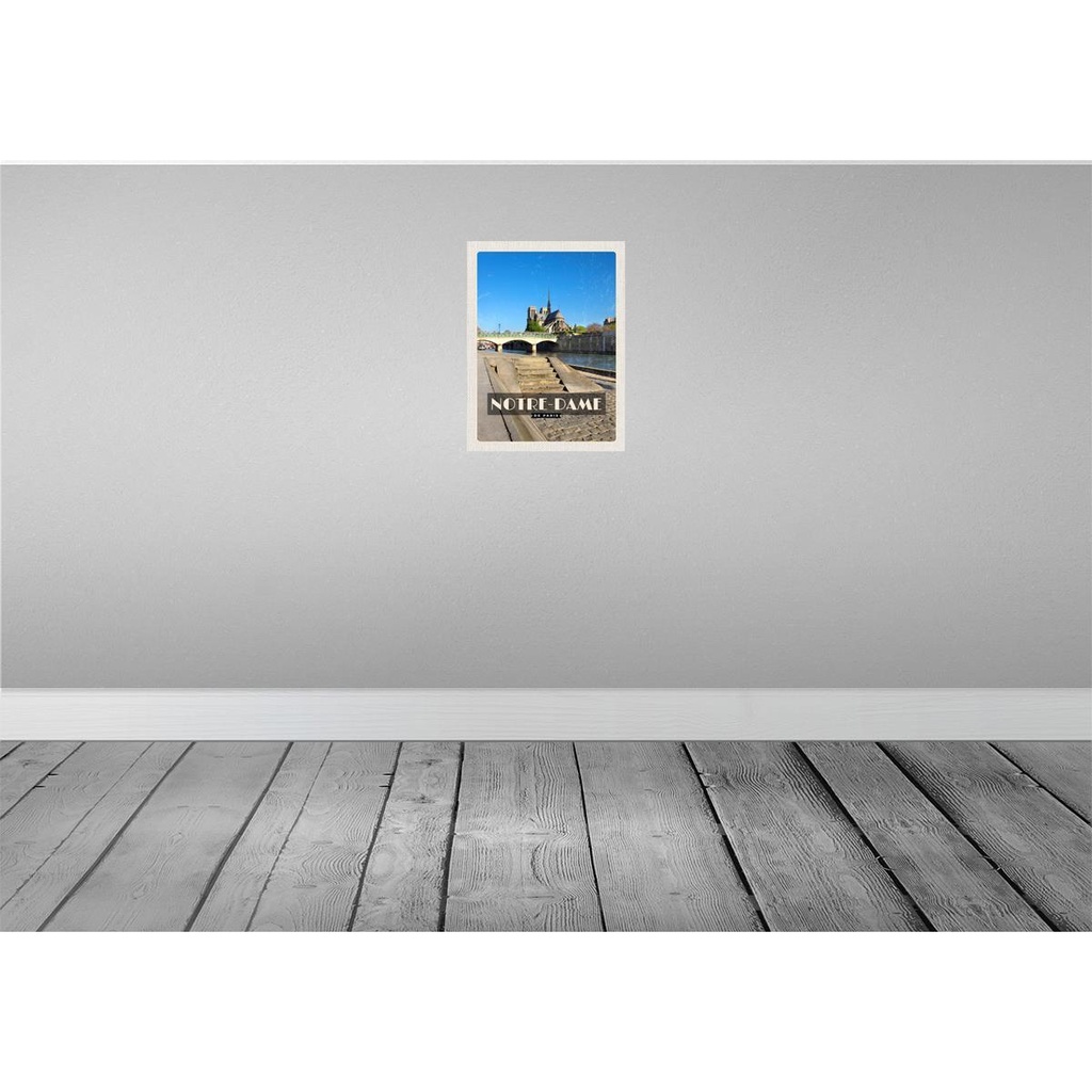 [LA-136483] Blechschild 40x30 cm Notre - Stadt Urlaub Dame Paris Tourismus Bildmotiv Reisemotiv Abenteuer Reisen Straße Bild 2